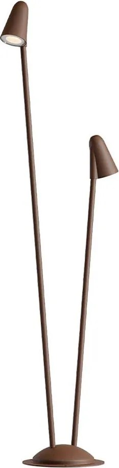 Redo 90712 - LED външна лампа NIVALIS 2xLED/6,9W/230V 110 cm IP65 кафява