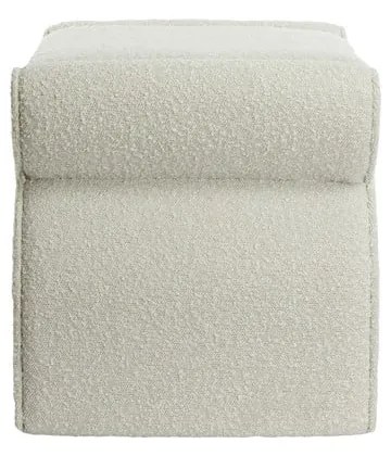 Кремава табуретка от плат букле Nafya – Light &amp; Living