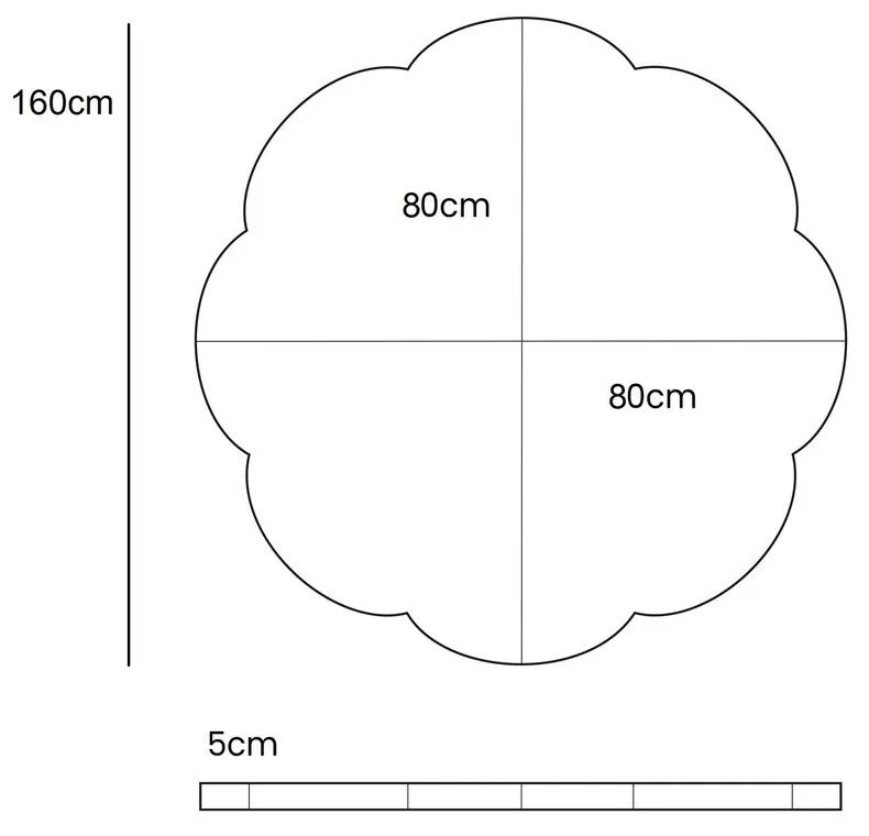 Кафяво детско килимче за игра 160x160 cm – Meowbaby