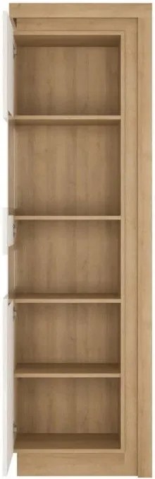 Нисък витрина Lynx 1D-Ляво-Естествено-Бяло