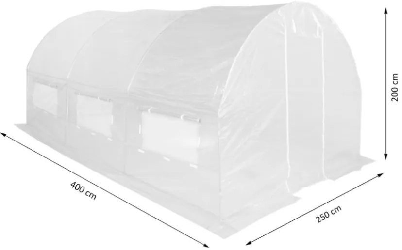 Оранжерия за градиина 2,5x4м с UV филтър PREMIUM