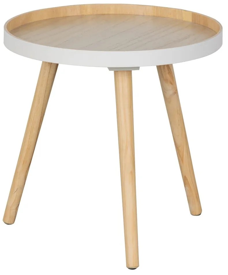 Странична масичка с бели детайли WOOOD Sasha