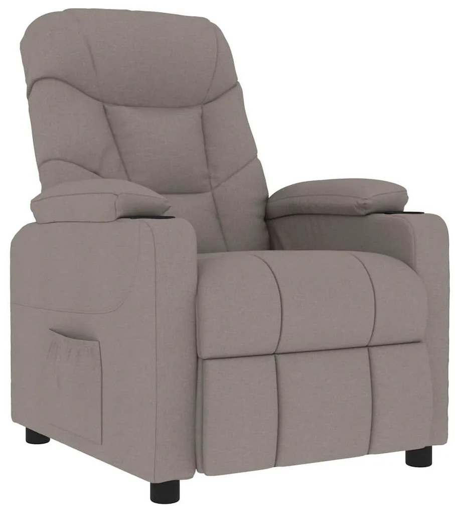 339100 vidaXL Масажен стол, таупе, текстил