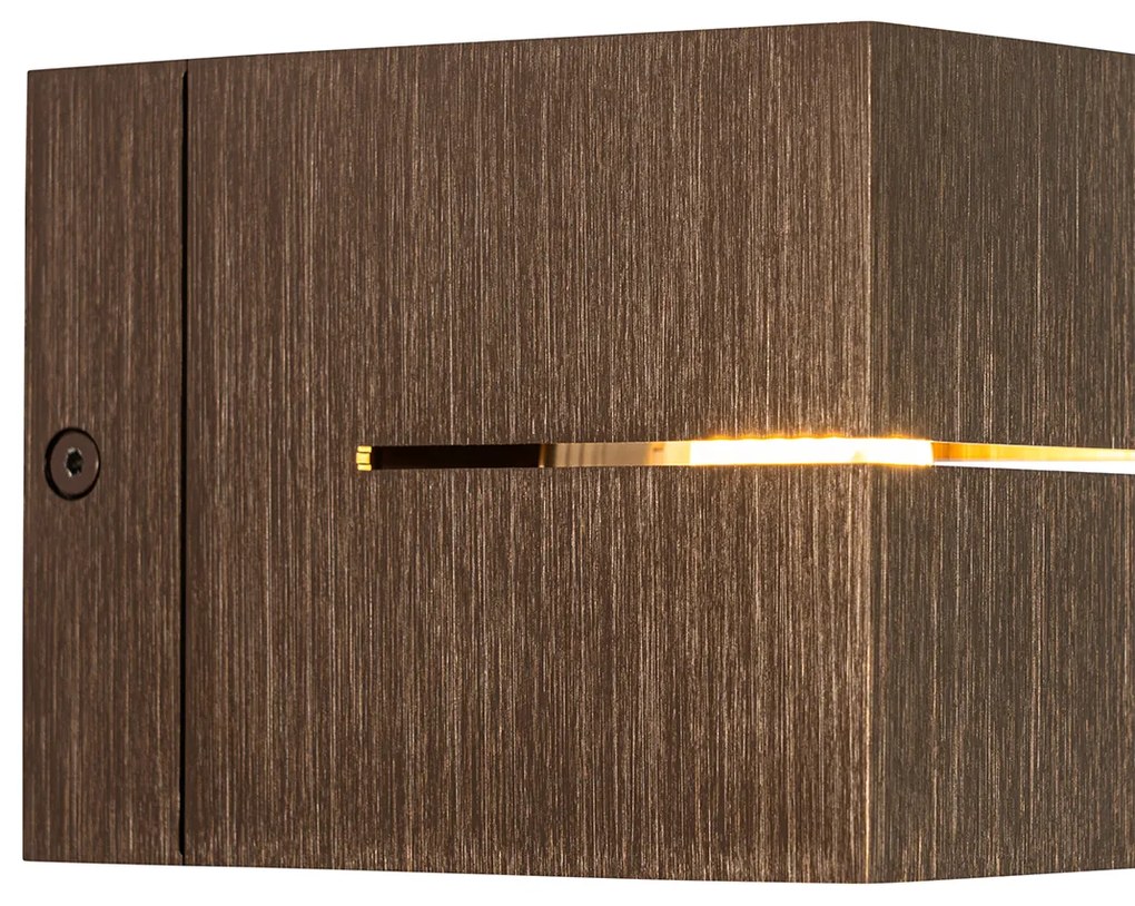 Модерна стенна лампа тъмно бронз - Transfer Groove