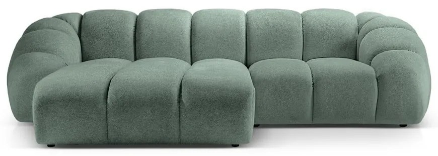 Светлозелен ъглов диван (ляв ъгъл) Diana – Micadoni