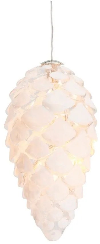 Бяла висяща коледна светлинна украса ø 8 cm Celina – Sirius