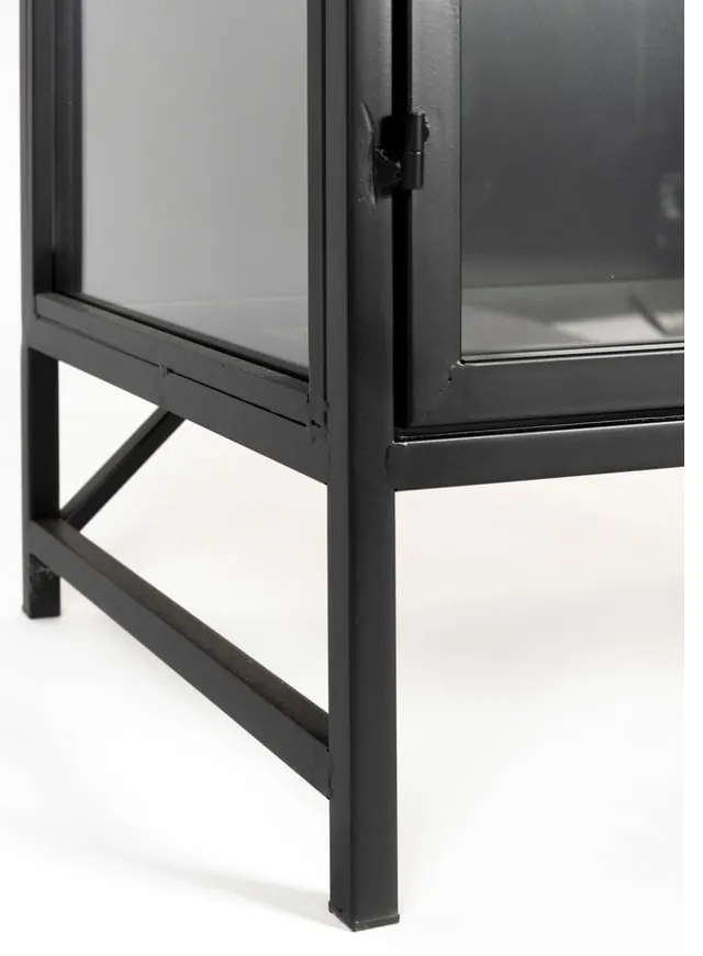Черна метална витрина 70x170x35 cm Rob – White Label