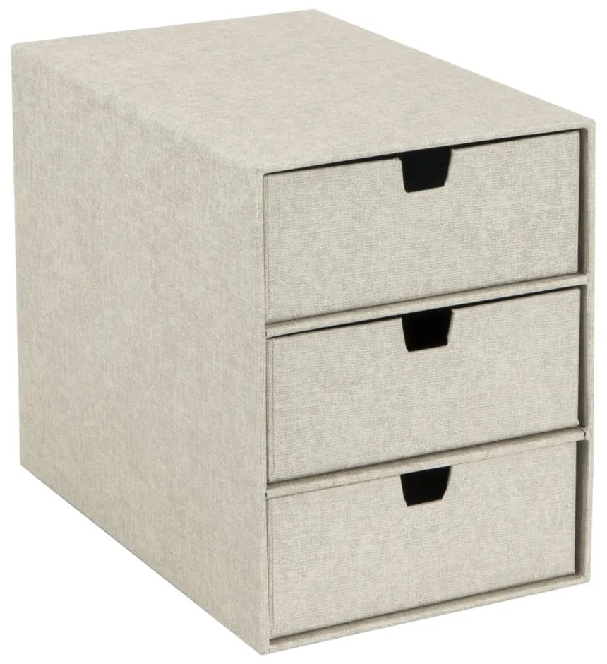 Бежова кутия за чекмеджета с 3 отделения Ingrid - Bigso Box of Sweden