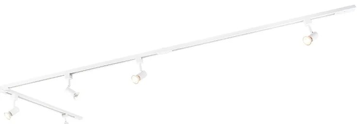 Интелигентна релсова система бяла 1-фазен 5-светлина с Wifi GU10 - Jeany