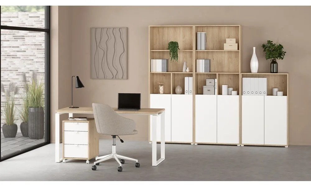 Етажерка за книги в дъбов декор в естествен цвят 80x124 cm Sign - Tvilum