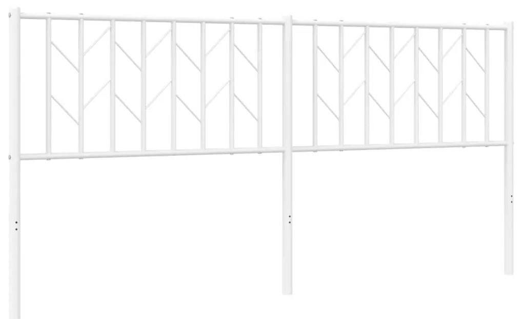 374522 vidaXL Метална резервна табла за легло, бяла, 180 см