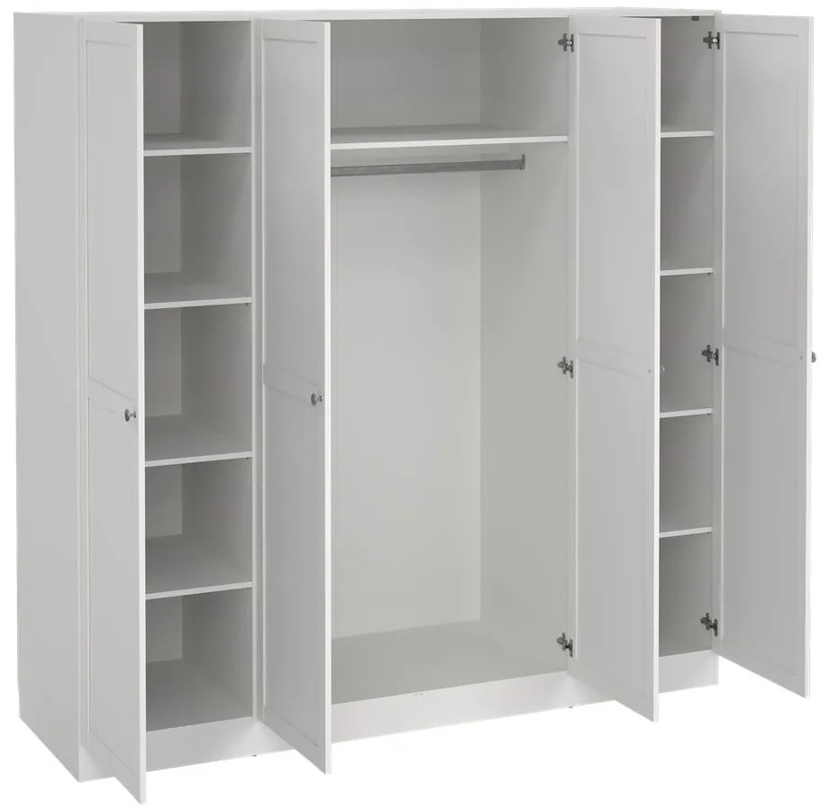 Бял гардероб 195,5x200 cm Billund - Tvilum