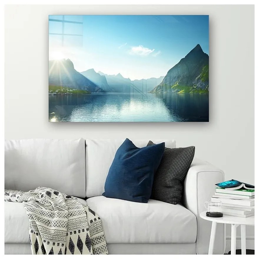 Картина върху стъкло 100x70 cm Fjord - Wallity