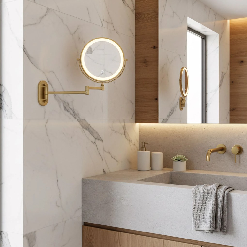 Огледало LED Glow Brush Gold