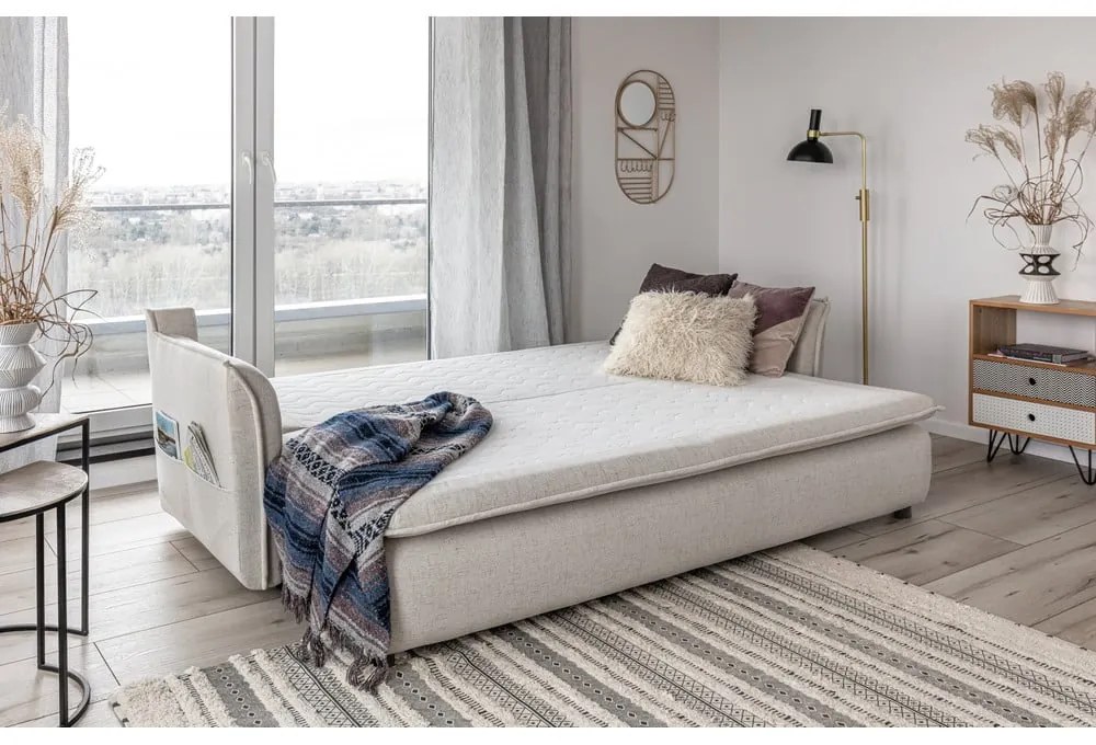 Бежов разтегателен диван Charming Charlie - Miuform