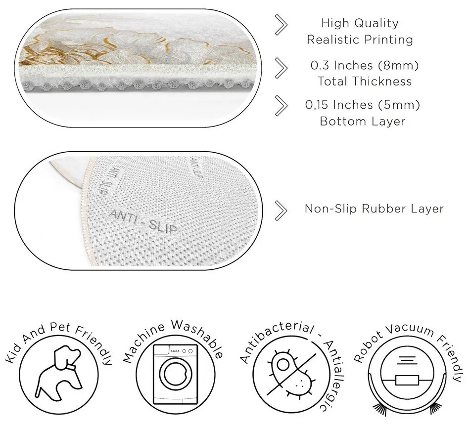 Светлосиво-бежов кръгъл килим подходящ за пране ø 100 cm Soft and Gentle – Mila Home