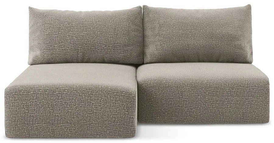 Бежов разтегателен ъглов диван с място за съхранение (ляв ъгъл) Kalena – Makamii