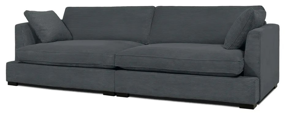 Сив диван от рипсено кадифе 266 cm Mobby – Scandic