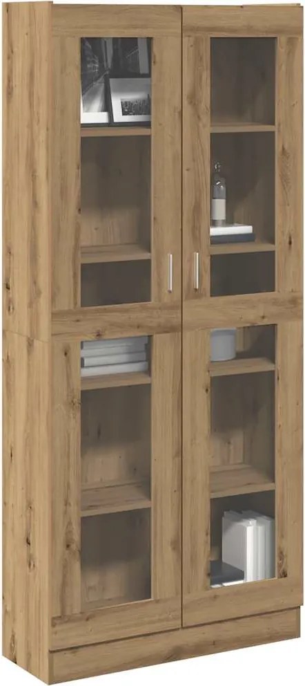 3318721 vidaXL Библиотека, дъб артизан, 82,5x30,5x185 см, инженерно дърво