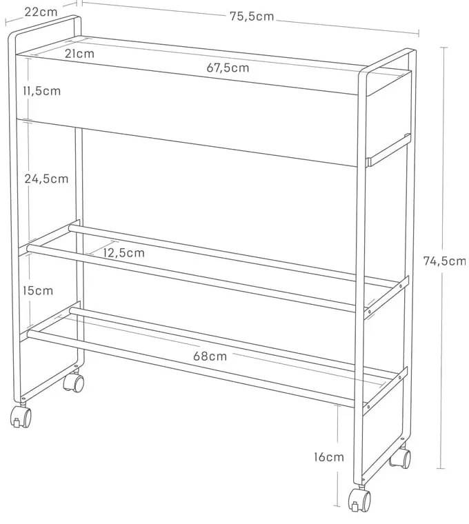 Черна метална стойка за детски обувки 74,5x74,5x22 cm Tower – YAMAZAKI