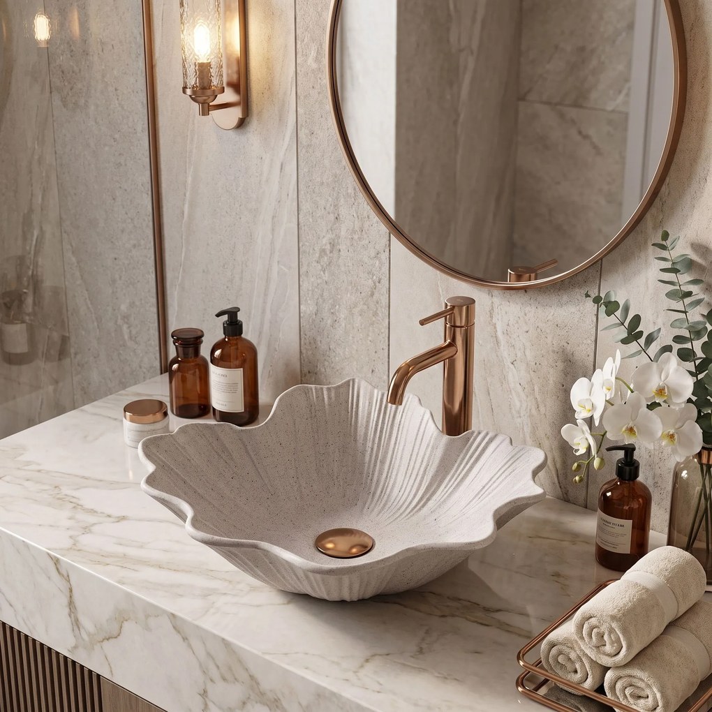 Умивалник за плот Rea Flower Beige