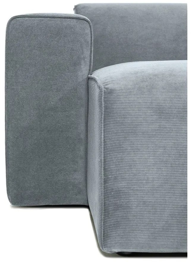 Сив модулен диван от рипсено кадифе (ляв ъгъл) Sting – Scandic