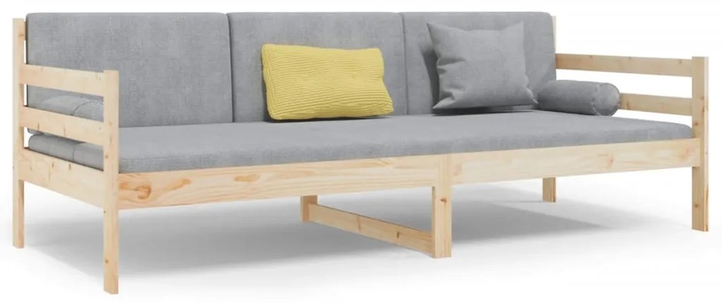 814679 vidaXL Дневно легло без матрак, 80x200 см, борово дърво масив