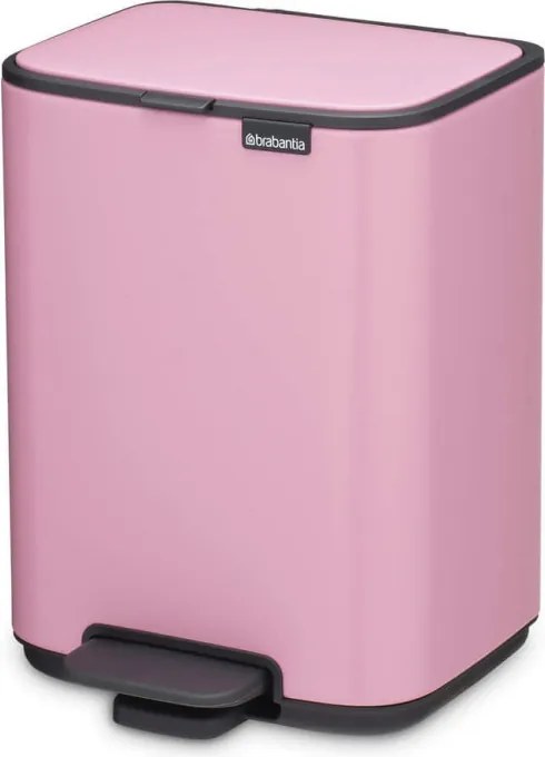 Кош за боклук Brabantia Bo Pedal 1010444, 4 л, Леко затваряне, Противоплъзгаща основа, Розов