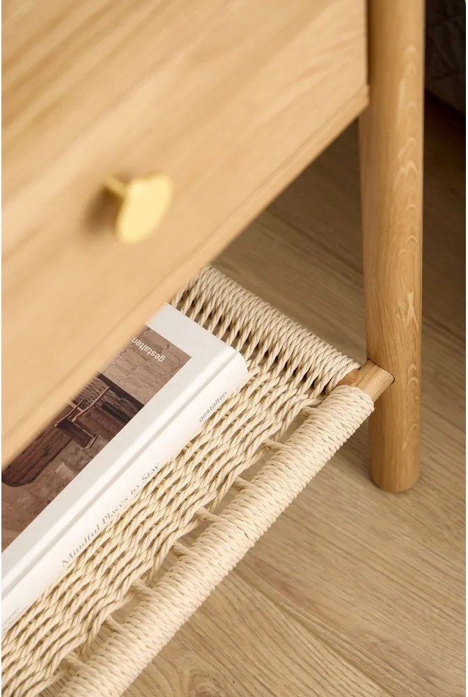 Нощно шкафче от декор от дъб в светло естествен цвят Monfort – Actona