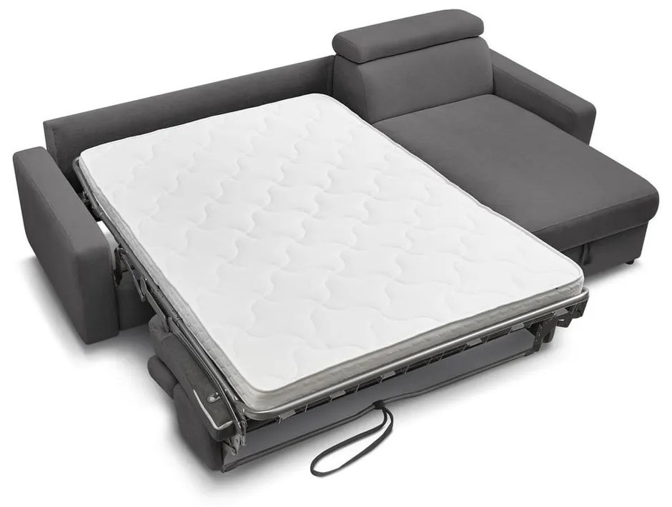 Тъмносив разтегателен ъглов диван (променлив) Monaco – Bobochic Paris