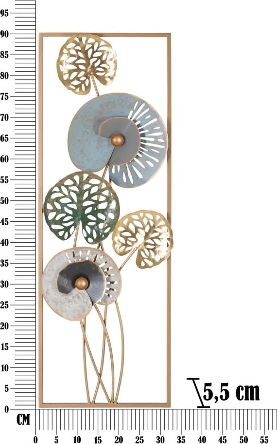 Метална декорация за стена Gloth, 31,2 x 90 cm - Mauro Ferretti