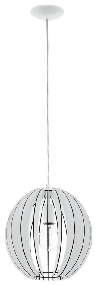Eglo 63247 - Пендел COSSANO PRO 1xE27/60W/230V Ø 30 см бял