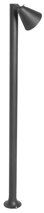 Модерен външен стълб черен 100 см IP44 Регулируем - Ciara