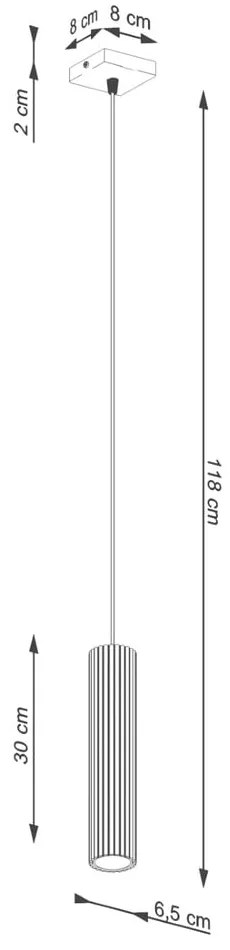 Висящо осветително тяло в златист цвят Gleam – Sollux