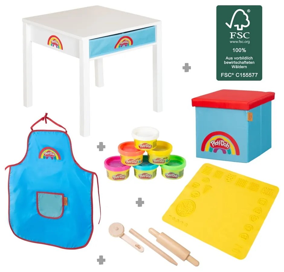 Детска маса 55x55 cm roba x Play-Doh Creative Craft – Roba