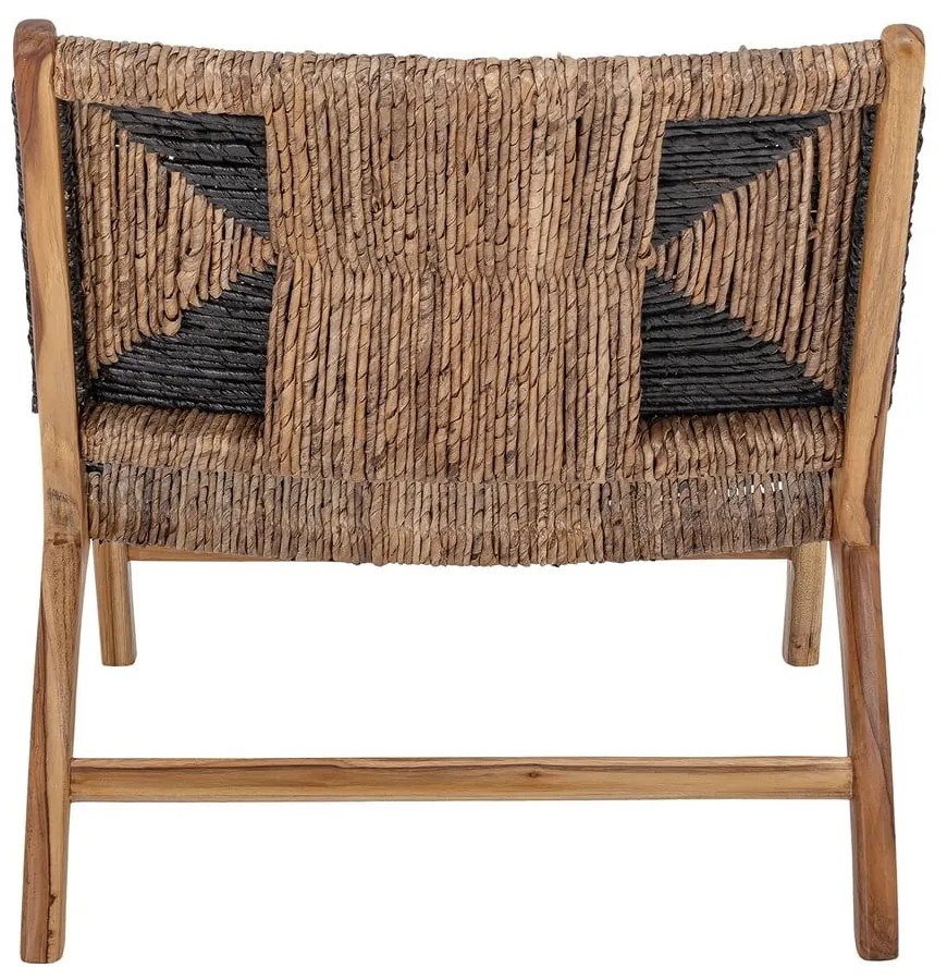 Черно-кафяв фотьойл с плетка Grant - Bloomingville