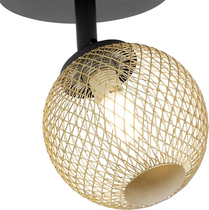 Прожектор черен със злато регулируем - Athens Wire