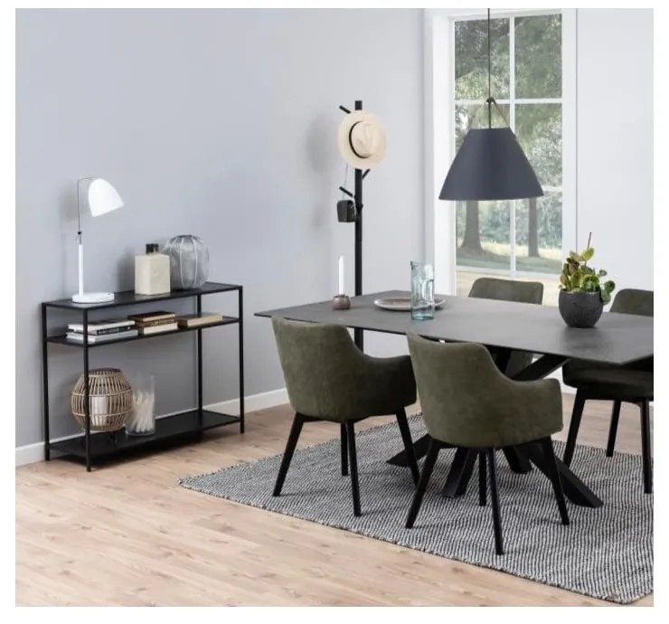 Черна конзолна маса 100x35 cm Seaford - Actona