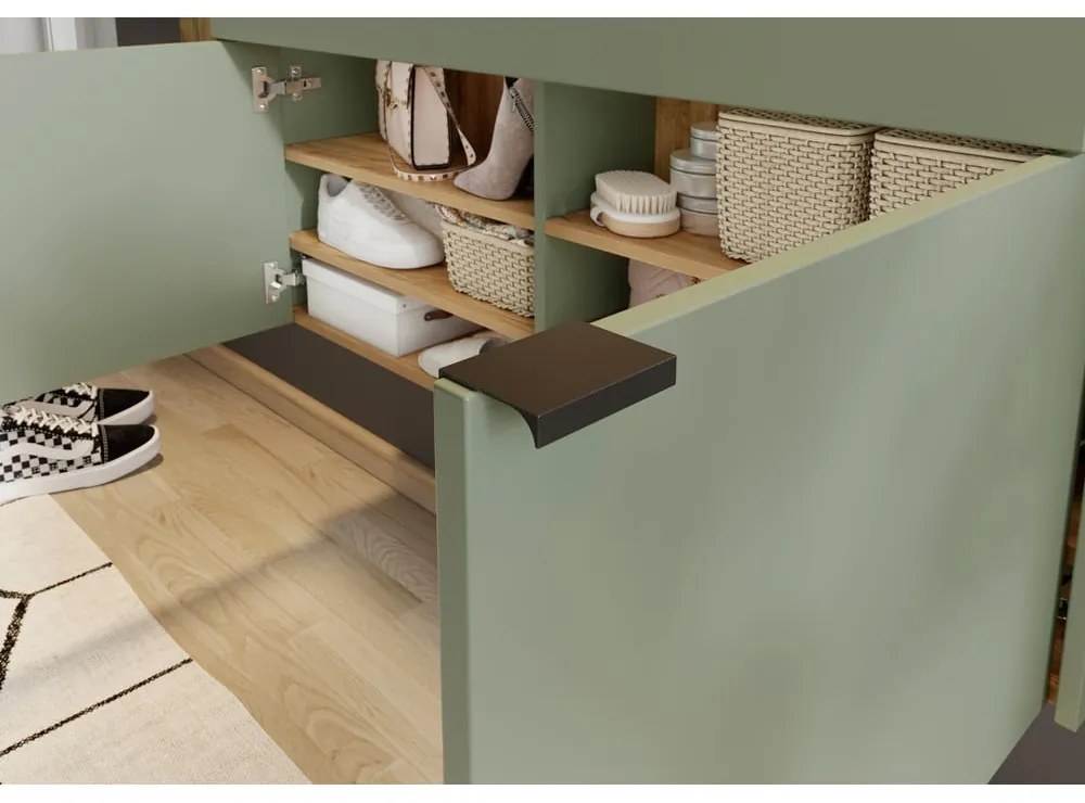 Светлозелено шкафче 110x57x22 cm Ameca – Germania