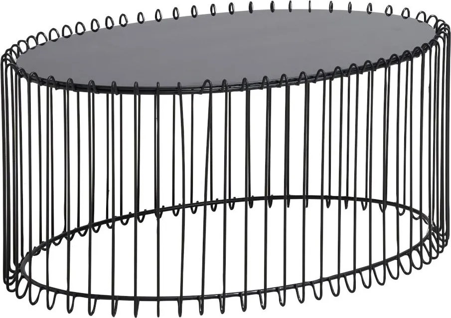 Кафе-маса Temporal Oval-Черно