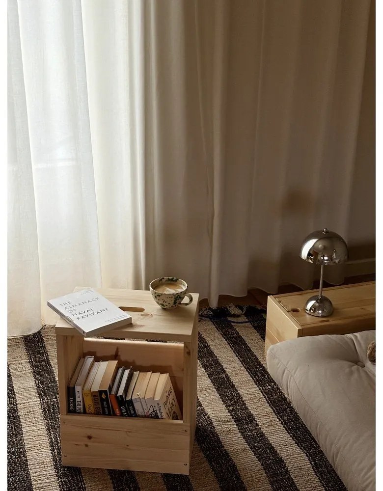 Нощно шкафче от масивен бор в естествен цвят Grab It – Karup Design