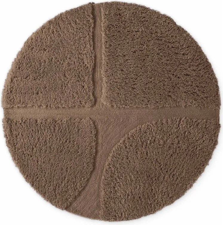 Кафяв ръчно изработен кръгъл килим ø 160 cm Lambeth Jasper – Ted Baker