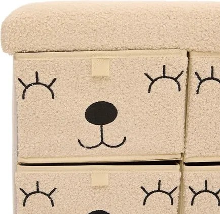 Детски сгъваем пуф atmosphera Ezzio, 40×38×50 cm, Букле, MDF