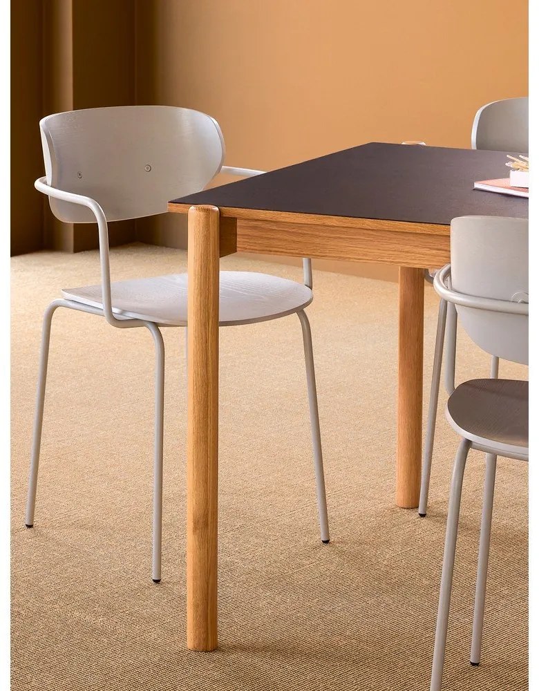 Трапезна маса от масивен дъб 107x190 cm Oblique – Hübsch