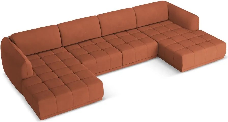 Оранжев ъглов диван Hoku – Makamii