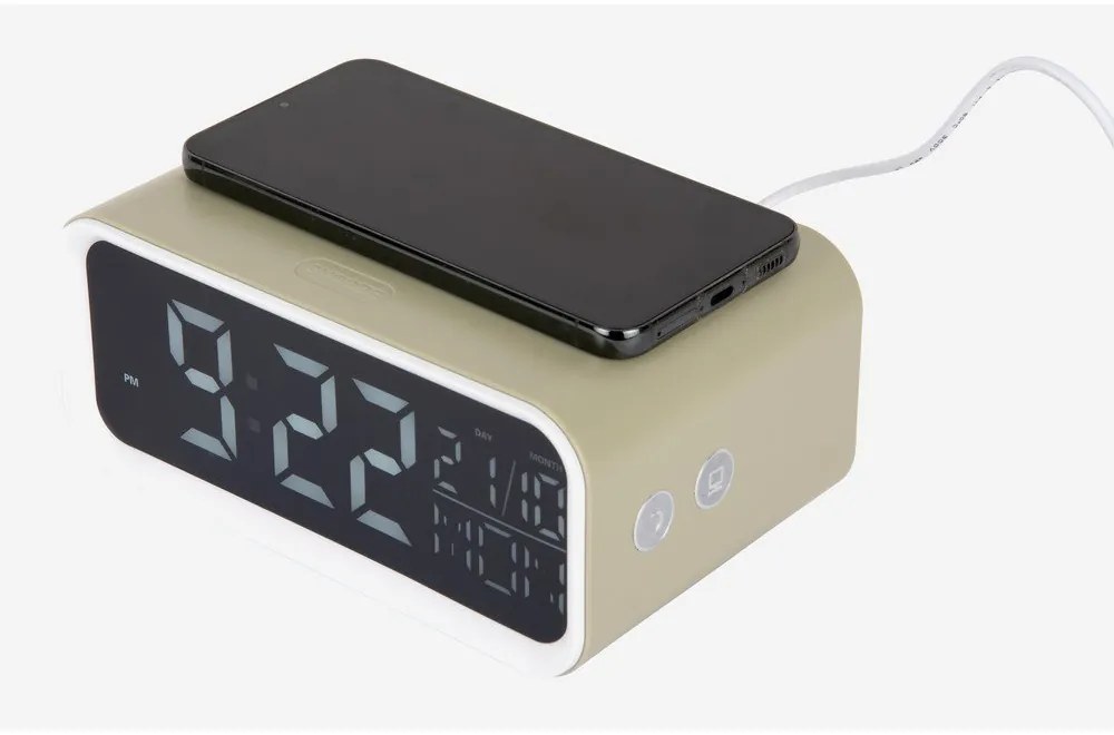 Дигитална аларма с безжично зарядно Chunky LED – Karlsson