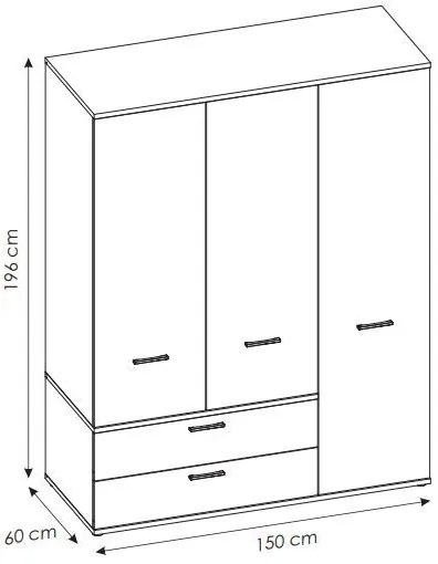 Гардероб Newty 3-door 3D2S