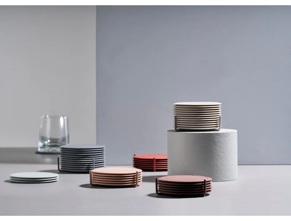 Черни силиконови подложки в комплект от 6 броя с поставка Singles - Zone