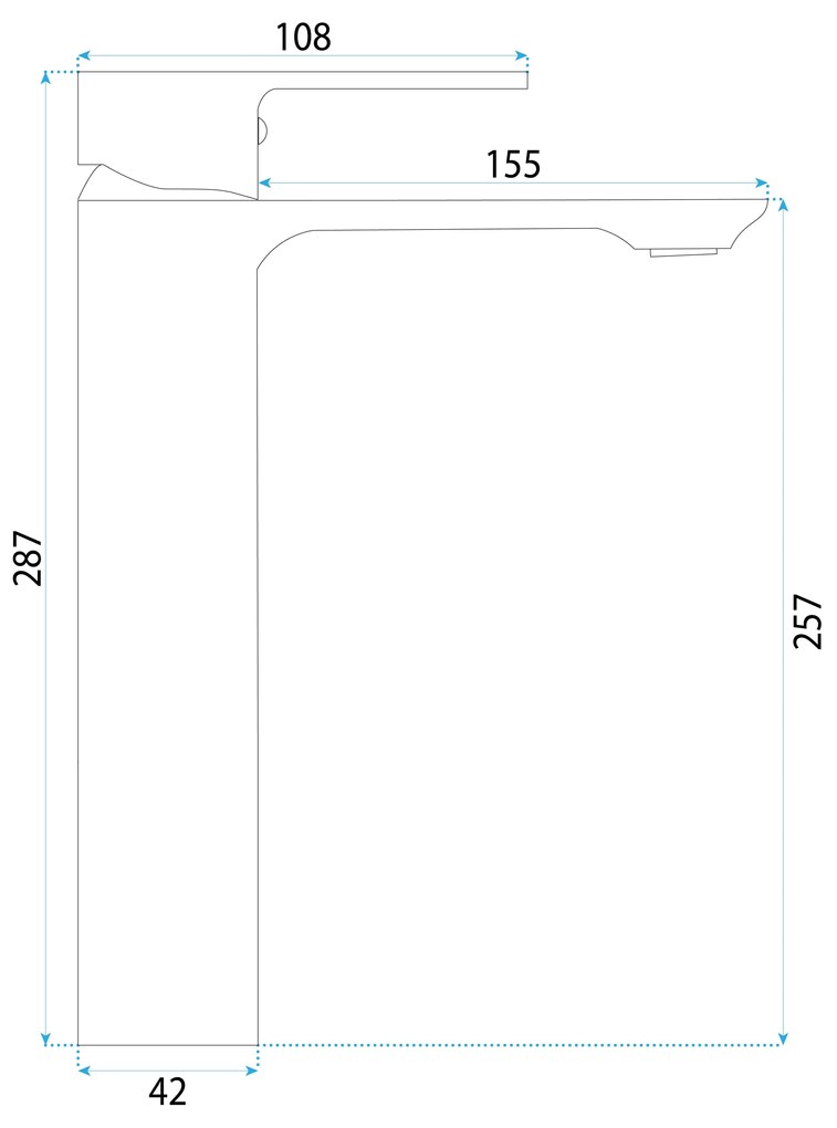 Смесител за мивка Rea Drop Brush Gold High