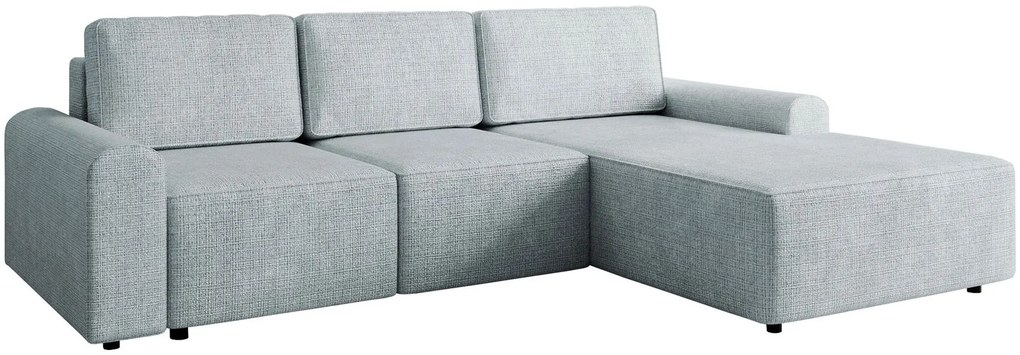 Ъглов диван Bella L-Светлосив-Десен